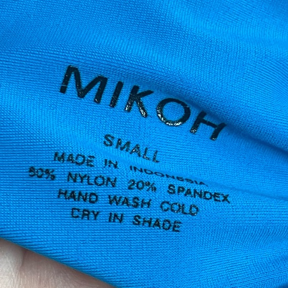 Mikoh size small kahala bikini top turquoise blue - Picture 3 of 3